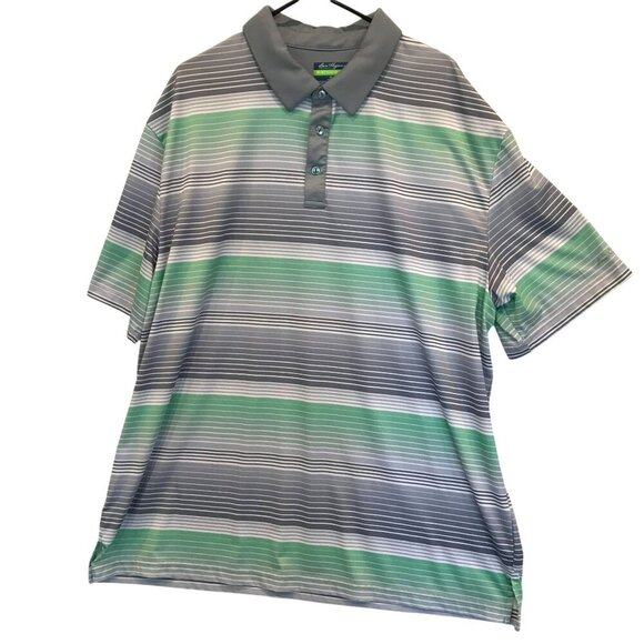 Ben Hogan Performance Men's 3Button Striped Golf Polo Shirt Size XXL Activewear - Picture 1 of 12